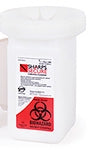 Sharps Compliance Sharps Secure Disposal By Mail System Mailback Biohazardous Sharps Container 4-1/2 L x 4-1/2 W x 6-3/4 H Inch 1 Quart White - 10101