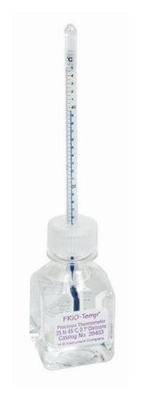 High-Precision Enviro-Safe Frio-Temp - Liquid-in-Glass Thermometer Celsius 15° to 30°C Bottle Probe Does Not Require Power - 13-201-524