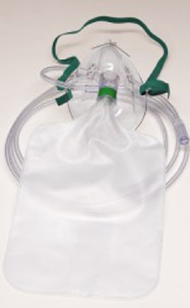 Salter Labs Salter Labs Oxygen Mask Elongated Style Adult User One Size Fits Most Adjustable Elastic Head Strap - 8110-7-50