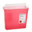 McKesson Prevent - Sharps Container 10-3/4 H X 10-1/2 W X 4-3/4 D Inch 1.25 Gallon Translucent Red Base / Translucent Lid Horizontal Entry Counter Balanced Door Lid - 2262