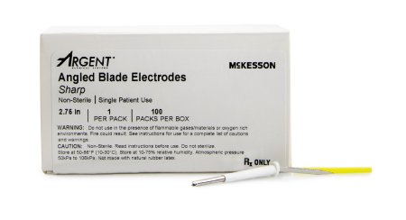 McKesson McKesson Argent Dermal Tip Electrode Stainless Steel Sharp Angled Blade Disposable NonSterile - 233