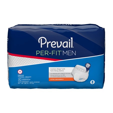 First Quality Prevail Per-Fit Men Adult Absorbent Underwear Pull On Medium Disposable Moderate Absorbency - PFM-512