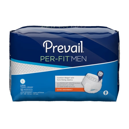 First Quality Prevail Per-Fit Men Adult Absorbent Underwear Pull On Large Disposable Moderate Absorbency - PFM-513