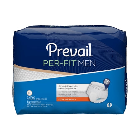 First Quality Prevail Per-Fit Men Adult Absorbent Underwear Pull On X-Large Disposable Moderate Absorbency - PFM-514