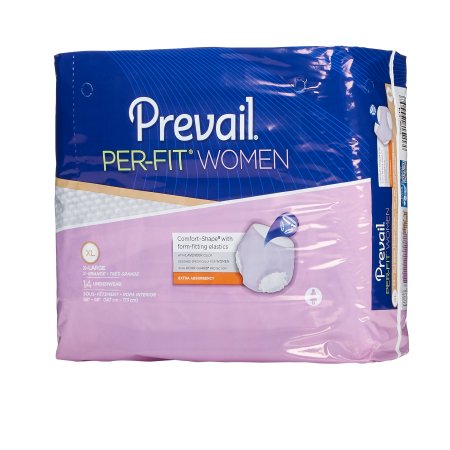 First Quality Prevail Per-Fit Women Adult Absorbent Underwear Pull On X-Large Disposable Moderate Absorbency - PFW-514