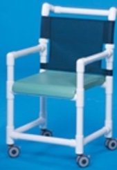 IPU IPU Shower Chair ipu Fixed Arm PVC Frame Mesh Back - SC200-OS-FS