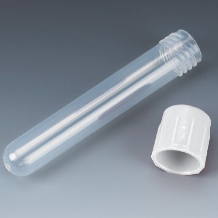 Globe Scientific - Test Tube Round Bottom Plain 12 X 75 mm 5 mL White Screw Cap Polypropylene Tube - 6148W