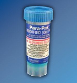 Meridian Para-Pak 2-Vial Transport Stool Specimen Transport System Plastic Screw Cap with Sampling Spoon 15 mL / 15 mL NonSterile - 300812