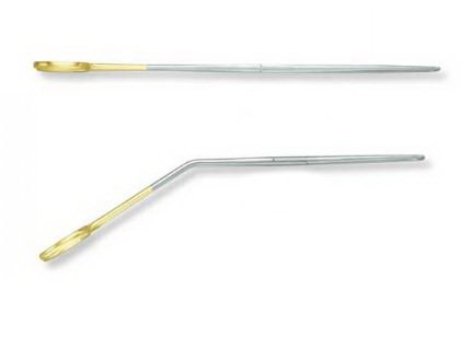 Gynex - Tenaculum 25 cm, 1 to 2 mm Tip, Stainless Steel, Braun, Straight Handle - T2230
