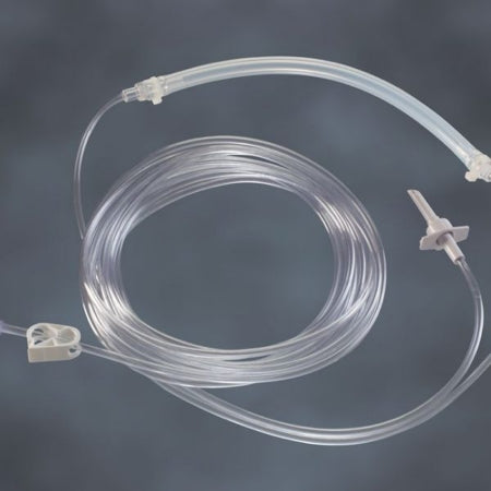 HK Surgical - Infiltration Connector Tubing 15.5 Foot Length 0.125 Inch I.D. Luer Lock Connector Clear Smooth OT Surface Silicone - CVT-10