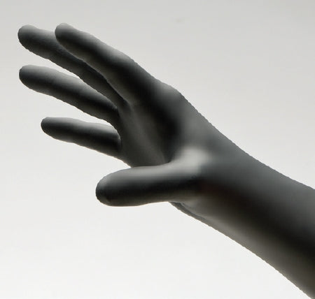 Innovative Healthcare Corporation NitriDerm Ultra Black Exam Glove Small NonSterile Nitrile Standard Cuff Length Textured Fingertips Black Chemo Tested - 187100