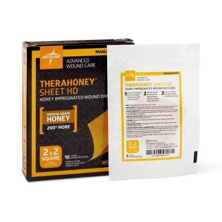 TheraHoney HD - Honey Impregnated Wound Dressing 2 X 2 Inch Porous Material Manuka Honey Sterile - MNK0082