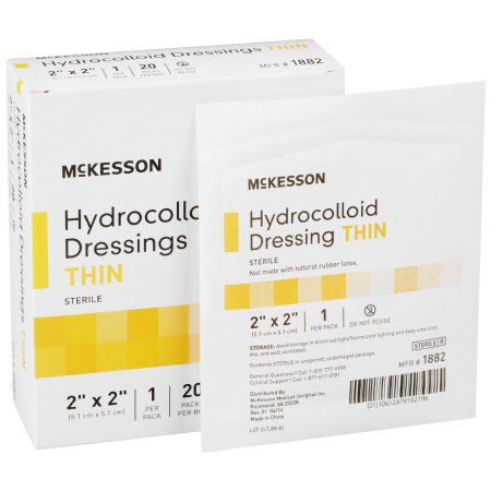 McKesson - Hydrocolloid Dressing 2 X 2 Inch Square Sterile - 1882