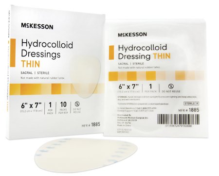 McKesson McKesson Hydrocolloid Dressing 6 X 7 Inch Sacral Sterile - 1885