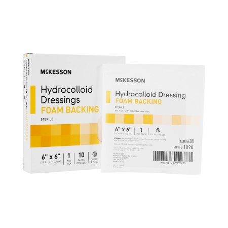 McKesson - Hydrocolloid Dressing 6 X 6 Inch Square Sterile - 1890