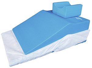 Mercury Medical Troop Elevation Pillow Positioning Wedge and Head Cradle Blue Reusable - 1091006