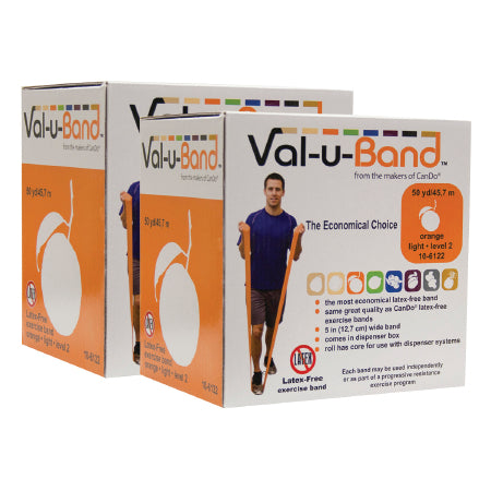 Fabrication Enterprises Val-u-Band Exercise Resistance Band Orange 6 Yard Light Resistance - 1575201