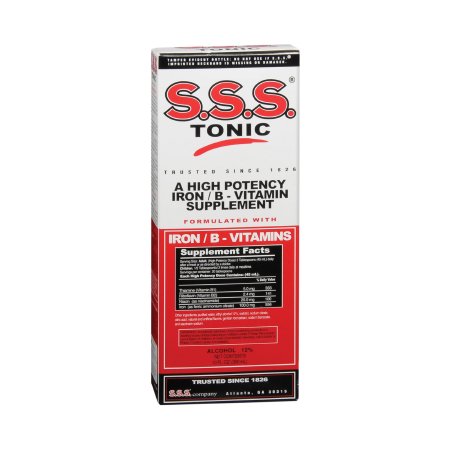 S.S.S. Tonic - Mineral Supplement Iron / Vitamin B3 100 mg - 20 mg Strength Liquid 10 oz. Unflavored - Sss Company - 01225811110