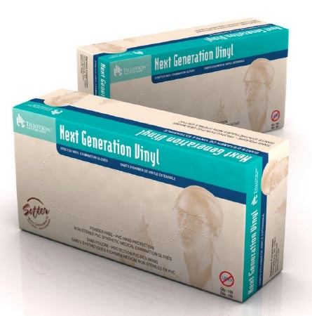 Dynarex Next Generation Vinyl Exam Glove Medium NonSterile Stretch Vinyl Standard Cuff Length Smooth Ivory Not Chemo Approved - 6823