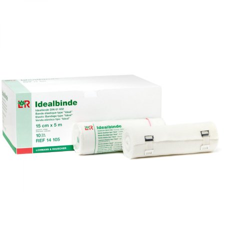 Idealbinde - Compression Bandage 6 Inch X 5 Yard High Compression Clip Detached Closure White NonSterile - 559775
