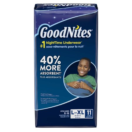 Kimberly Clark GoodNites Youth Absorbent Underwear Pull On Large / X-Large Disposable Heavy Absorbency - 41315