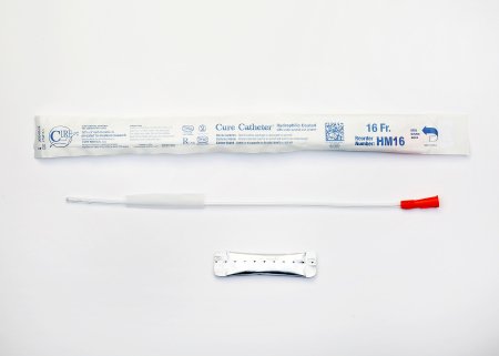 Cure Medical Cure Catheter Urethral Catheter Straight Tip Hydrophilic Coated Plastic 16 Fr. 16 Inch - HM16