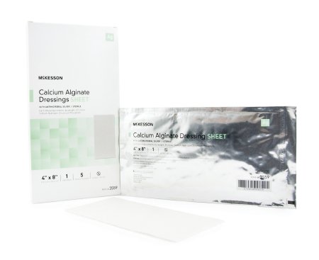 McKesson McKesson Calcium Alginate Dressing with Silver 4 X 8 Inch Rectangle Sterile - 3559