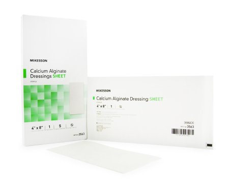 McKesson McKesson Calcium Alginate Dressing 4 X 8 Inch Rectangle Calcium Alginate Sterile - 3563