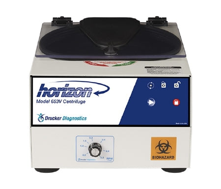 Drucker Model 653V Centrifuge 12 Place Horizontal Rotor Variable Speed, 3,200 RPM Max Speed, 1,600xG Max RCF - 00-032-009-000