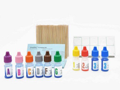 StrepPRO - Rapid Test Kit Latex Agglutination Test Streptococci Groups A, B, C, D, F and G Identification Bacteria Colony Sample 60 Tests - PL030HD