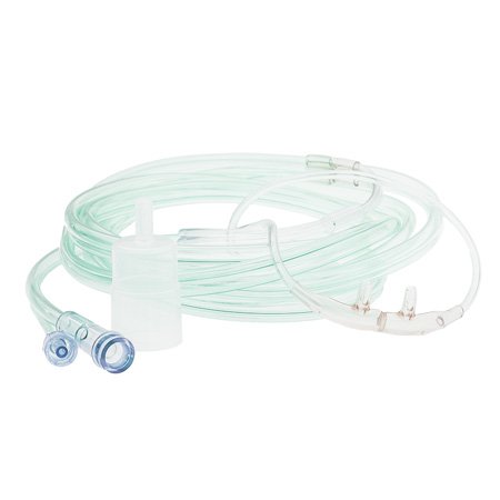 Tri-Anim Health Services ETCO2 Nasal Sampling Cannula with O2 ETCO2 Sampling / O2 Adult Straight Prong / Non-flared Tip - 301-P3600EA