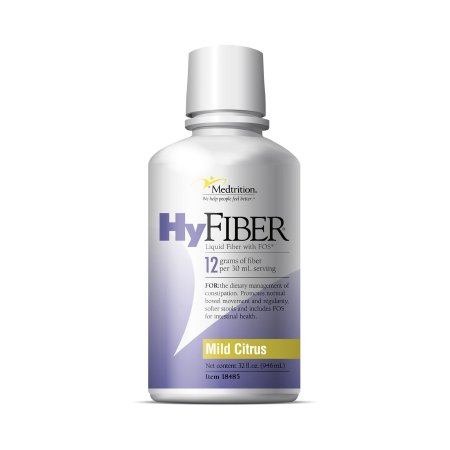 HyFiber with FOS - Oral Supplement / Tube Feeding Formula Citrus Flavor Ready to Use 32 oz. Bottle - 18485