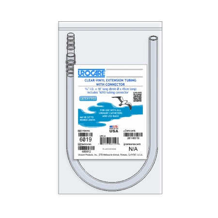 Urocare - Extension Tube 0.31 I.D. x 18 Inch Long, Clear-Vinyl, NonSterile, NonDEHP - 6019