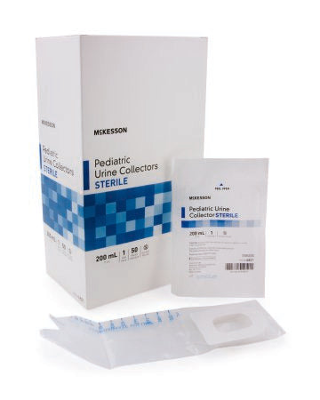McKesson McKesson Pediatric Urine Collection Bag Polypropylene Adhesive Closure 200 mL (7 oz.) Sterile - 4821