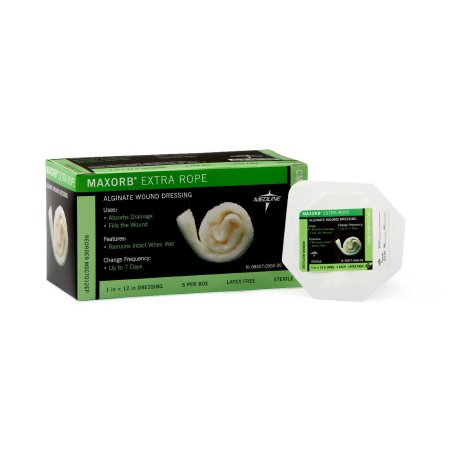 Maxorb Extra - Calcium Alginate Dressing 12 Inch Length Rope Calcium A ...