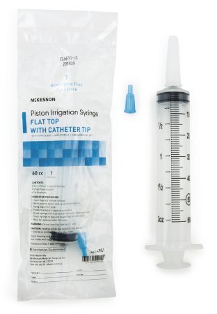 McKesson McKesson Irrigation Syringe 60 mL Pole Bag Catheter Tip Without Safety - 903