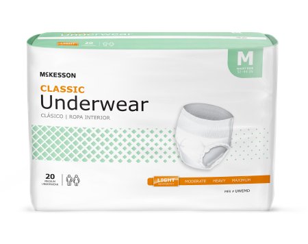 McKesson McKesson Classic Adult Absorbent Underwear Pull On Medium Disposable Light Absorbency - UWEMD