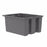 Akro-Mils Nest & Stack Tote Gray Industrial Grade Polymers 10 X 15-1/2 X 19-1/2 Inch - 35190GREY