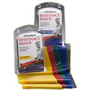 TheraBand - Exercise Resistance Band Set Yellow / Red / Green 4 Inch X 5 Foot Easy Resistance - 20403