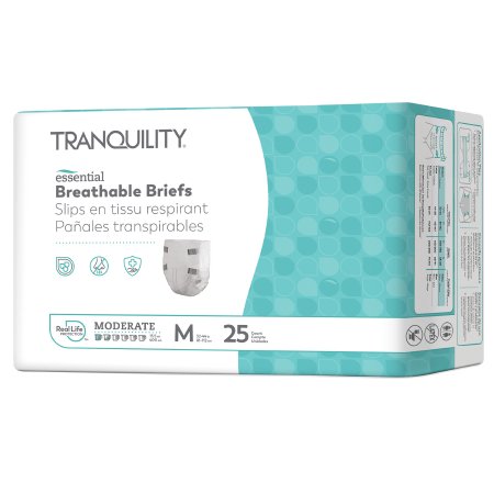Tranquility Essential - Unisex Adult Incontinence Brief Medium Disposable Moderate Absorbency - 2965-100