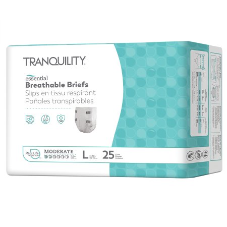 Tranquility Essential - Unisex Adult Incontinence Brief Large Disposable Moderate Absorbency - 2966-100