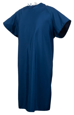 DermaTherapy - Patient Exam Gown Large Navy Blue Reusable - 749D5425