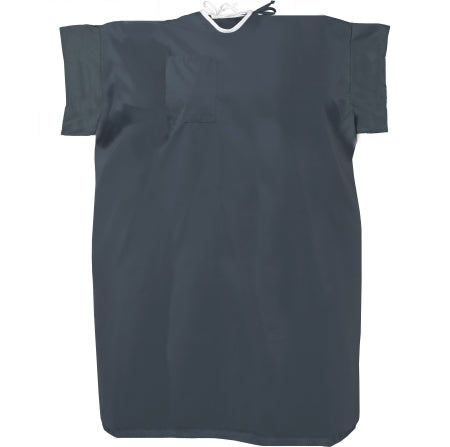 DermaTherapy - Patient Exam Gown Large Navy Blue Reusable - 749D6425