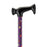 Nova Ortho-Med T-Handle Cane Aluminum 28 to 39 Inch Height Purple Bliss Design - 2037