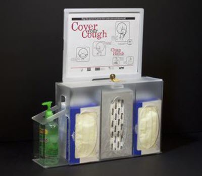 Dynamic Diagnostics - Hygiene Dispensing Station Wall Mount Clear Acrylic - 4000-32