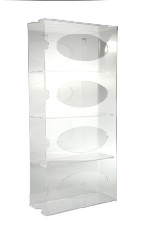 Dynamic Diagnostics Glove Box Holder Horizontal or Vertical Mount 4-Box Clear 4.125 X 10.125 X 21.25 Inch Acrylic - 4000-31