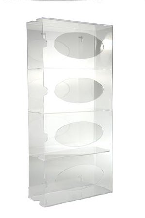 Dynamic Diagnostics - Glove Box Holder Horizontal or Vertical Mounted 4-Box Capacity Clear 4.125 X 10.125 X 21.25 Inch Acrylic - 4000-31