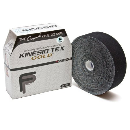 Kinesio Tex Gold FP - Kinesiology Tape Water Resistant Cotton 2 Inch X 34 Yard Black NonSterile - GKT45125FP