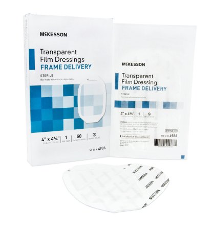 McKesson McKesson Transparent Film Dressing Octagon 4 X 4-3/4 Inch Frame Style Delivery Without Label Sterile - 4986