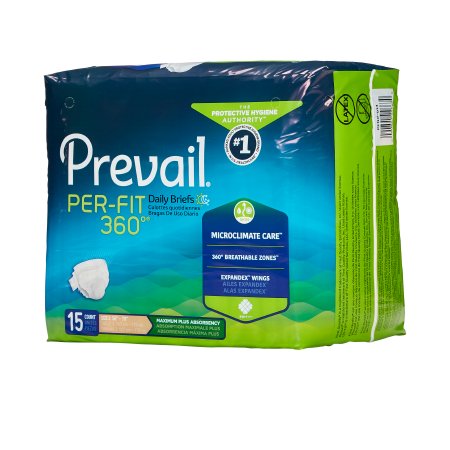 First Quality Prevail Per-Fit 360° Adult Incontinent Brief Tab Closure X-Large Disposable Heavy Absorbency - PFNG-014